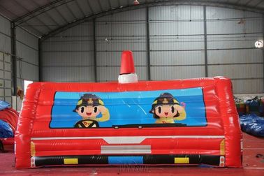 চীন আউটডোর খেলার মাঠের জন্য বড় inflatable ফায়ার ট্রাক বাধা কোর্স Wsp-290 কারখানা
